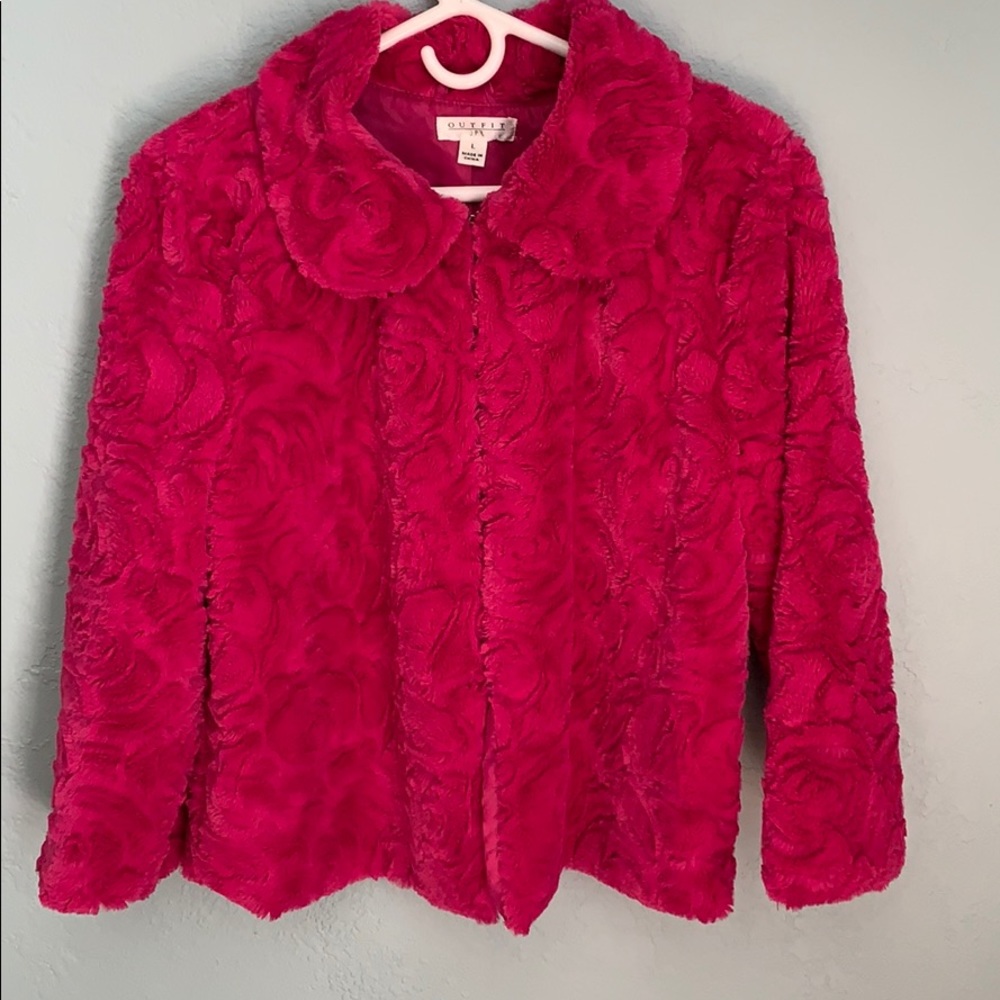 JPR Outfit faux fur Pink Jacket